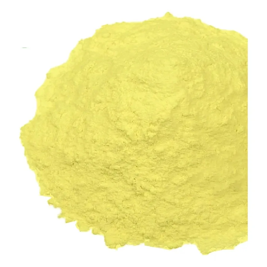 A pile of yellow oolong tea powder
